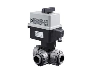 PVC Ball Three-way Valve 50 mm FIP-T