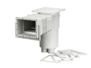 Skimmer VA, suction 215 x 160 mm, for foil, extended neck, brass fitting