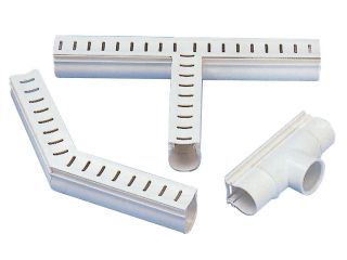 Drainage tray with gutter (corner piece 135°)