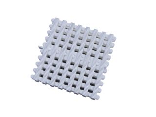 Overflow grating for public pools - White - width 246 mm, height 35 mm (43 pcs/m)