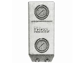 Double vertical panel with two glycerin pressure gauges