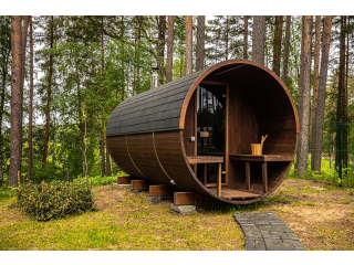 Barrel sauna with terrace RT-370