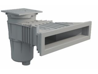 Superskimmer 17.5l with brass fittings - light gray (RAL7004)