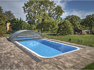 Telescopic Swiming pool Enclosure Klasik S 3,6 x 4,3 x 1 m