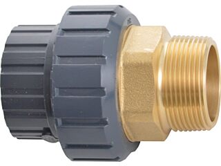 PVC pipe fitting - Screw 32 x 1" ext. brass