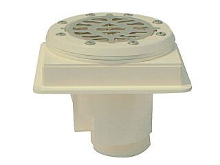 Floor drain ABS, stainless steel grate AISI 316, for foil