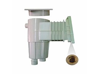 Skimmer 17.5l with inclination of 6°, standard neck, brass spouts