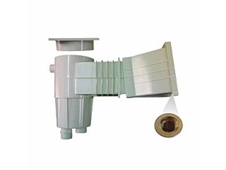 Skimmer 17.5l with a slope of 6°, wide neck, brass covers