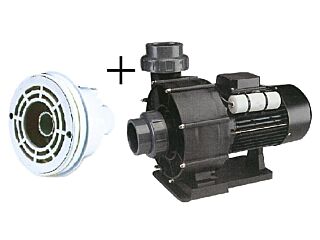 Pump 66 m3/h, 400V, 2.2 kW+counter-current nozzles (40 mm nozzle+aspiration)