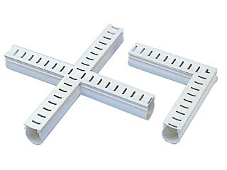 Drain channel with grate (90° angle)