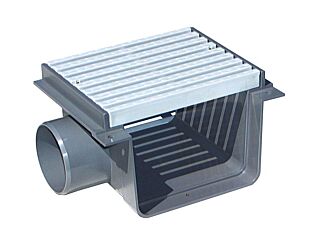 Overflow Trough - Central coupling with PVC grate