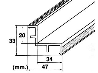 Roll grate - edge (MP200-LAF) overflow grate, length 2 m