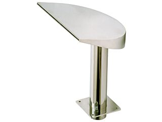 Chrlíč - Semi-circular wide, 380 mm, connection 75 mm, AISI 316, upward flow