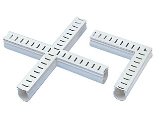 Overflow siphon with bend (90° corner piece)