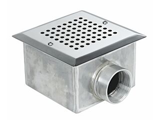 Floor drain STAINLESS SQUARE, for foil