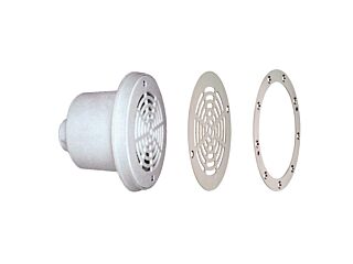 Hayward floor drain including stainless steel grid and flange