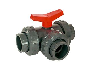 PVC Ball Three-way Valve 40 mm T