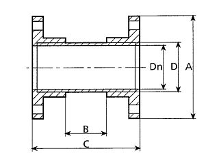 Transparent with flanges 75 mm