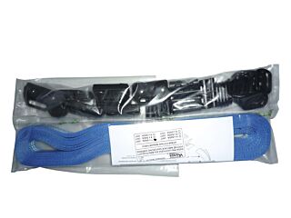 Set of 7 pieces for securing tarpaulin and telescopic poles with a reel 1.5 m