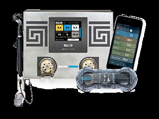 Dosage station for pH and saline electrolysis ASIN AQUA SALT