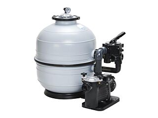 Filtration device - KIT MIDI 600, 12 m3/h, 230 V, 6-way side valve, suction pump