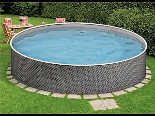 Above Ground Steel Wall Pool Azuro Rattan Set Ø5x1,2 m (16 ft) with filter