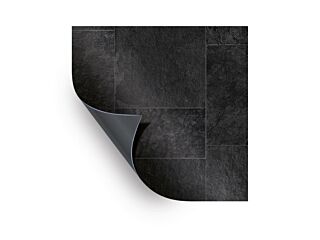 AVfol Relief - 3D Black Marble Tiles; 1.65m width, 1.6 mm, by the meter