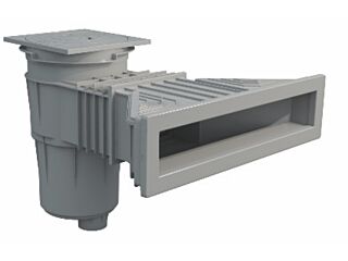 Superskimmer 17.5l with brass fittings - light gray (RAL7004)